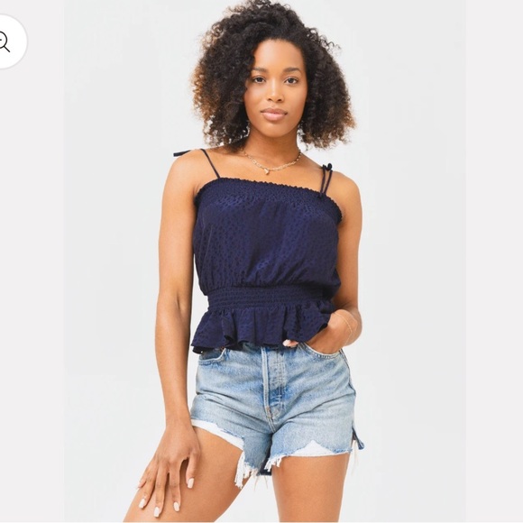 NEW KATHARINE KIDD Penelope Top SIZE large Dark Navy blue - Picture 1 of 11